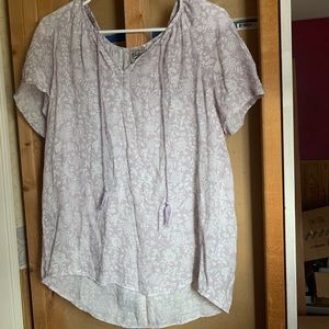 Como Vintage Purple Flower Top